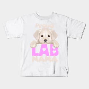 Proud Lab Mama (yellow puppy)! Especially for Labrador Retriever Puppy owners! Kids T-Shirt